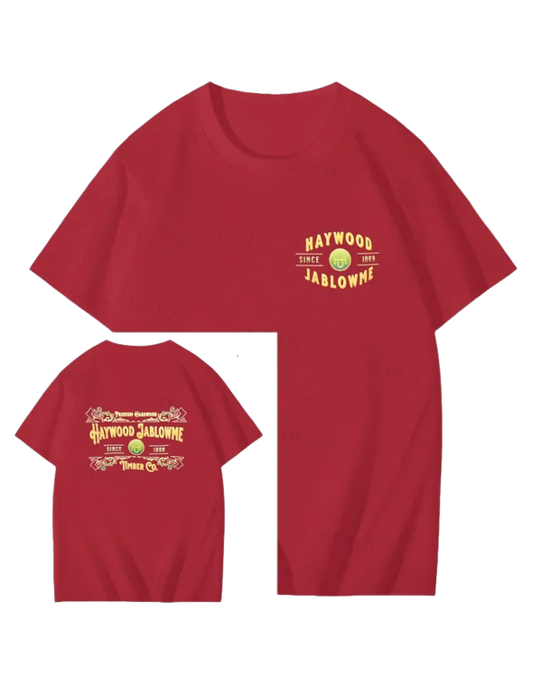 S-5XL Haywood Since 1869 Jablowme Timber Print T-Shirt