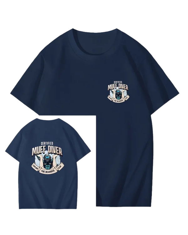 S-5XL Certified Muff Diver Art Pattern Print T-Shirt