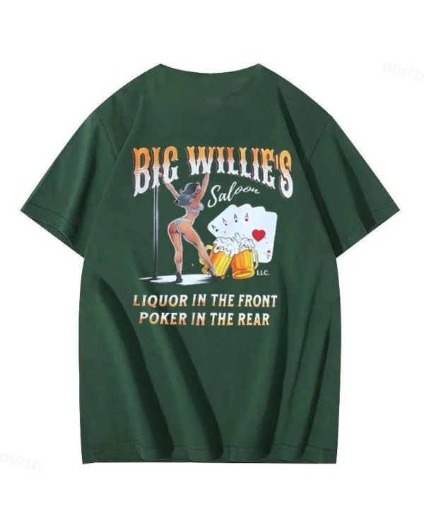 S-5XL Big Willie's 2 Sided Y2K Summer T-shirt