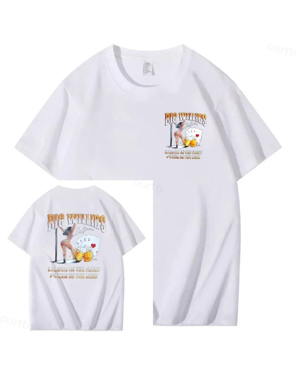 S-5XL Big Willie's 2 Sided Y2K Summer T-shirt