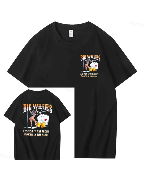 S-5XL Big Willie's 2 Sided Y2K Summer T-shirt