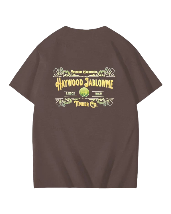 S-5XL Haywood Since 1869 Jablowme Timber Print T-Shirt