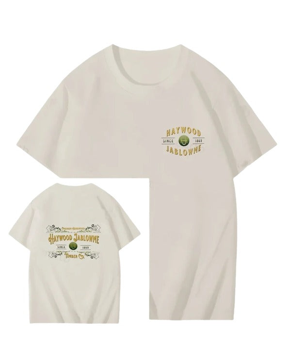 S-5XL Haywood Since 1869 Jablowme Timber Print T-Shirt