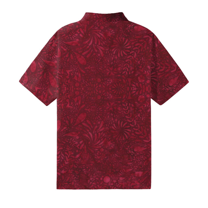 Balinese Swirl Batik Men's Polo Short Sleeve