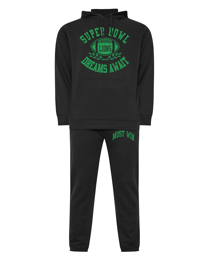 "Super Bowl Dreams Await You!" Cotton Hoodie Trousers Suit