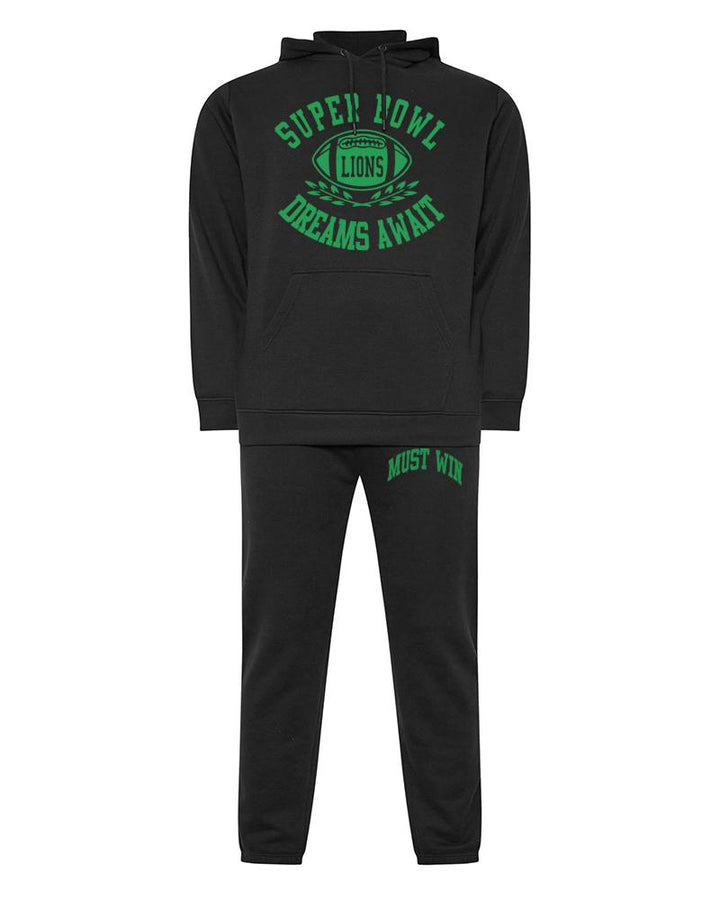 "Super Bowl Dreams Await You!" Cotton Hoodie Trousers Suit