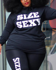 Women's Plus Size Sexy Hoodie Set