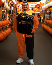 Happy Halloween Print Plus Size Hoodie Suit