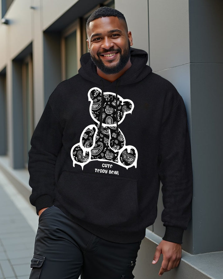 Paisley Teddy Bear Oversized Cotton Hoodie