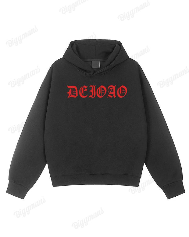 Street Fashion Thinking Men Print Sleeve Hoodie Men Plus Size