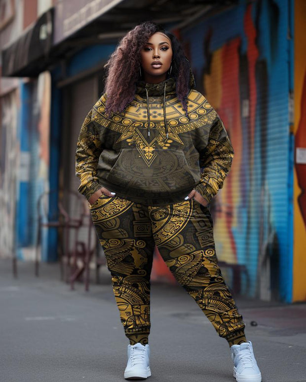 Women's Plus Size The Eagle Warrior Pullover Hoodie Set