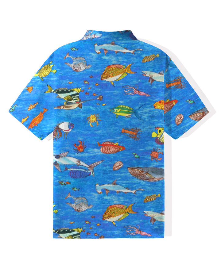 Dream Sea Sky Color Men's Polo Short Sleeve