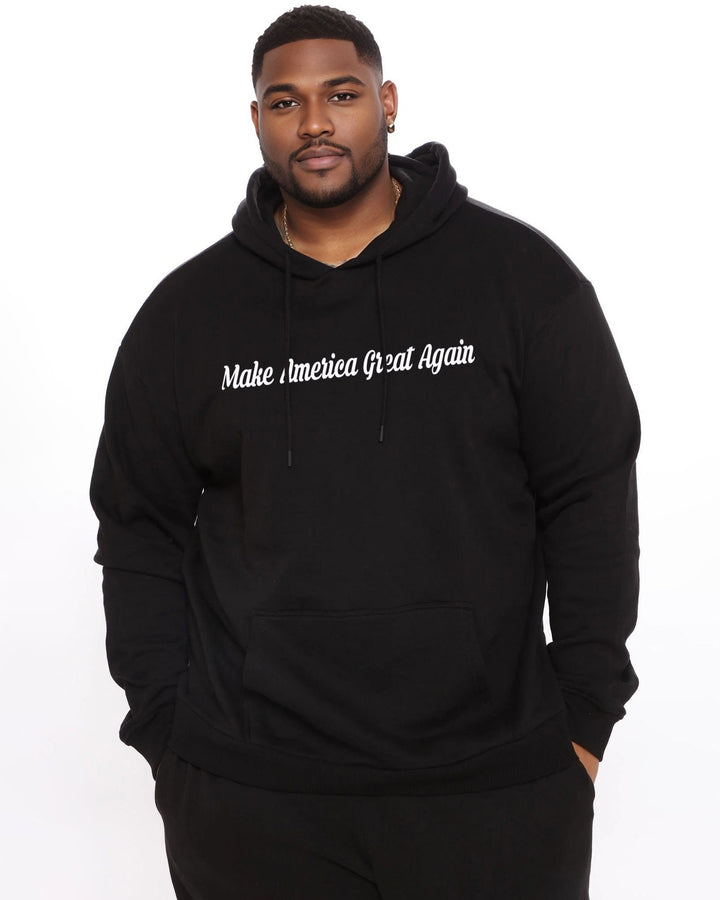 'Make America Great Again 'Print Men's Oversized Cotton Hoodie