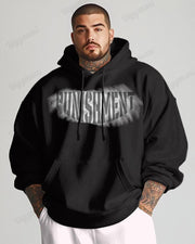 Cotton-Phantom Letter Print Men's Loose Oversized Sweatshirt