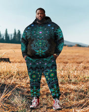 Men's Plus Size Mantra Pullover Hoodie Set