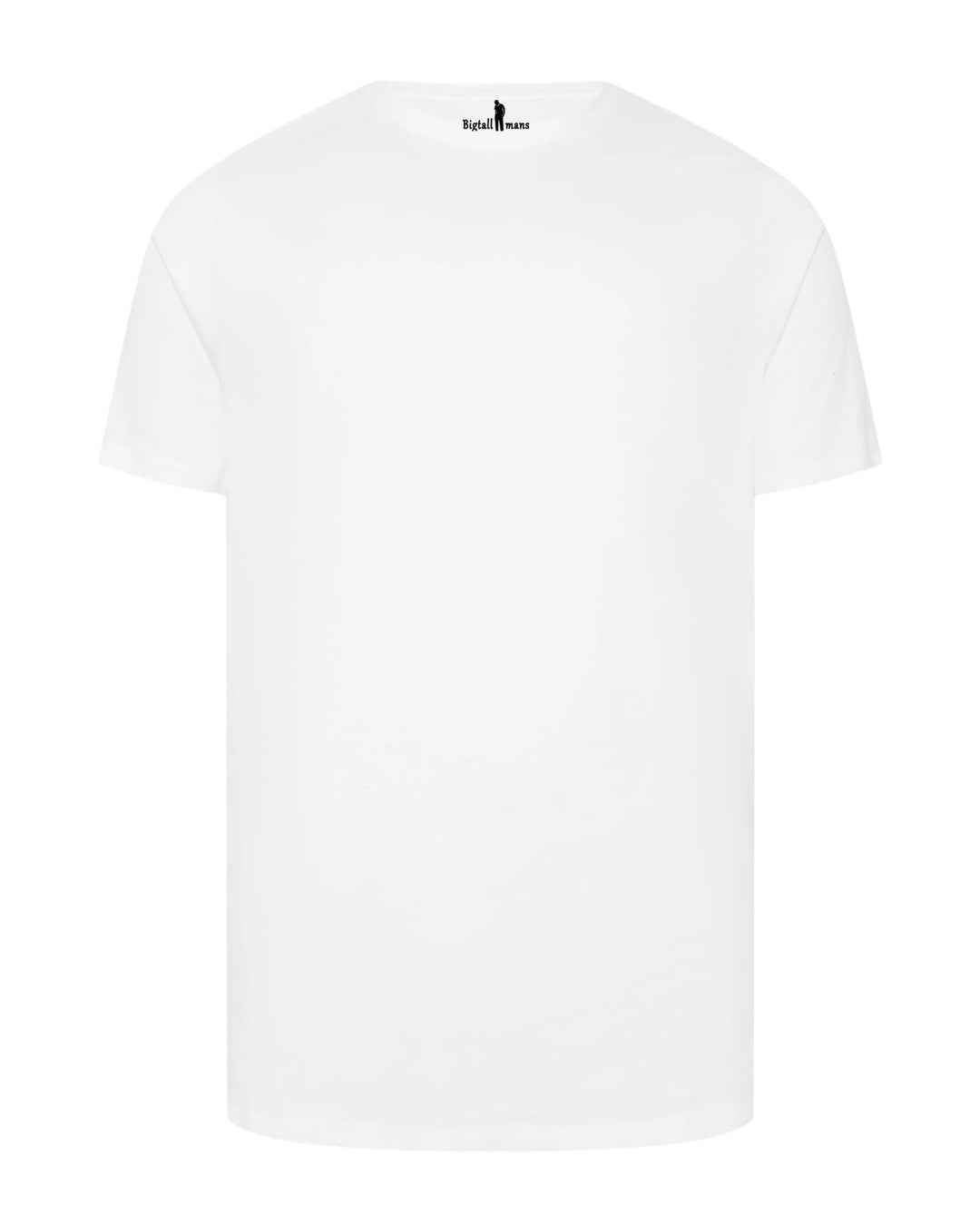 100% Cotton-Pure White Men's Plus Size Short Sleeve T-Shirt