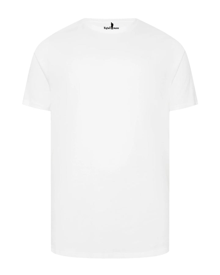 100% Cotton-Pure White Men's Plus Size Short Sleeve T-Shirt