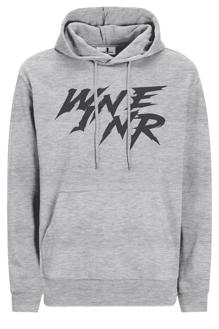 Slogan "Winner" Printed Oversized Cotton Hoodie