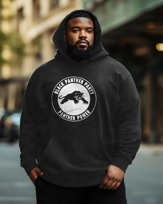 Men's Plus Size Black Panther Party Hoodie