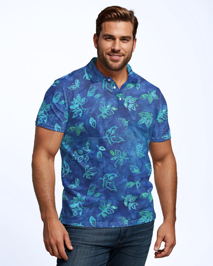 Tropical Paradise Batik Men's Polo Short Sleeve