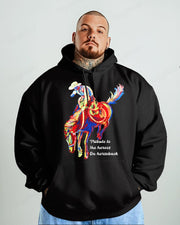 Cotton-Heroic Print On Horse Back Men's Loose Oversized Sweatshirt