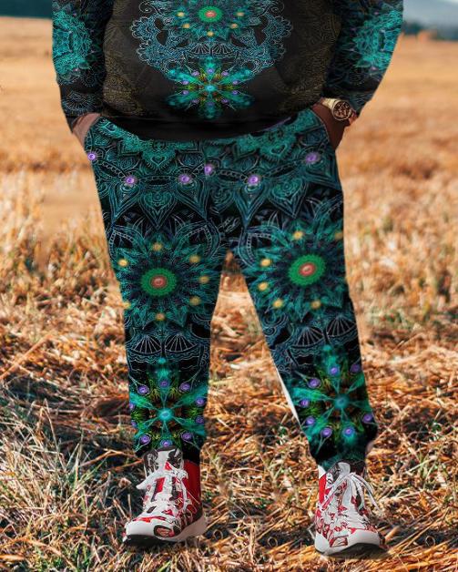 Men's Plus Size Mantra Pullover Hoodie Set