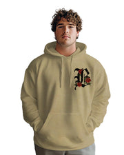 Cotton-Front And Back Gothic Letter Printed Men's Loose Oversized Sweatshirt