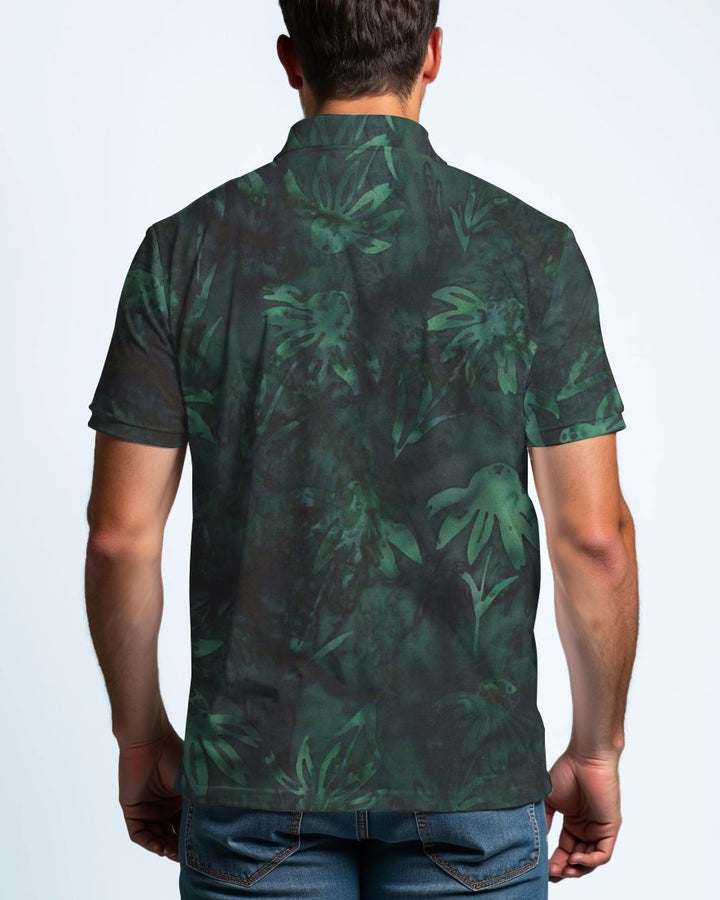 Green Ocean Batik Men's Polo Short Sleeve