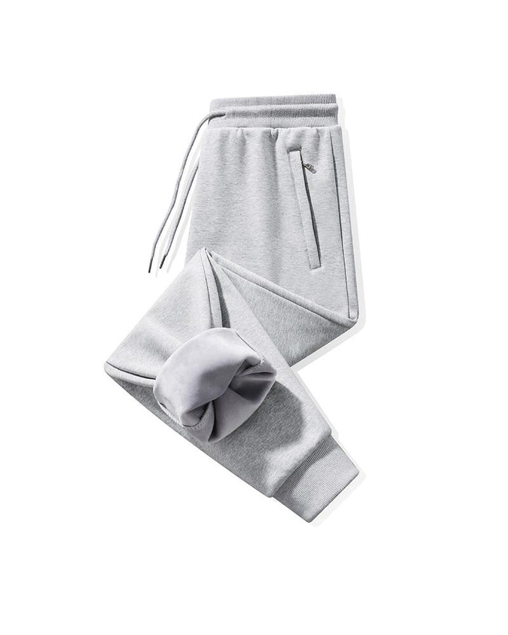 Fall/winter Men's Plus Size Fleece-lined Toe Cotton Trousers