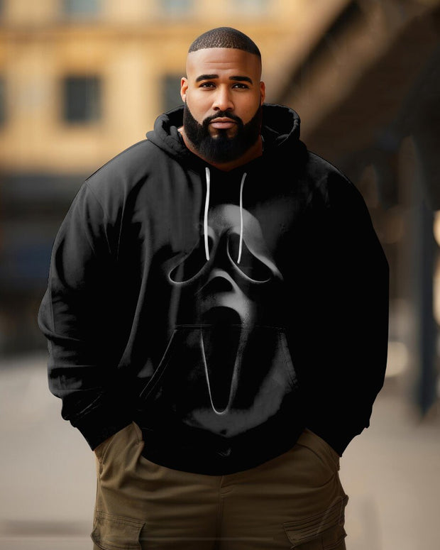 Men's Plus Size Do You Like Scary Long Sleeve Hoodie