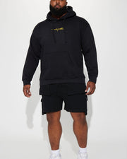 Men's Plus Size Barbed Wire Rebirth Cross Hoodie