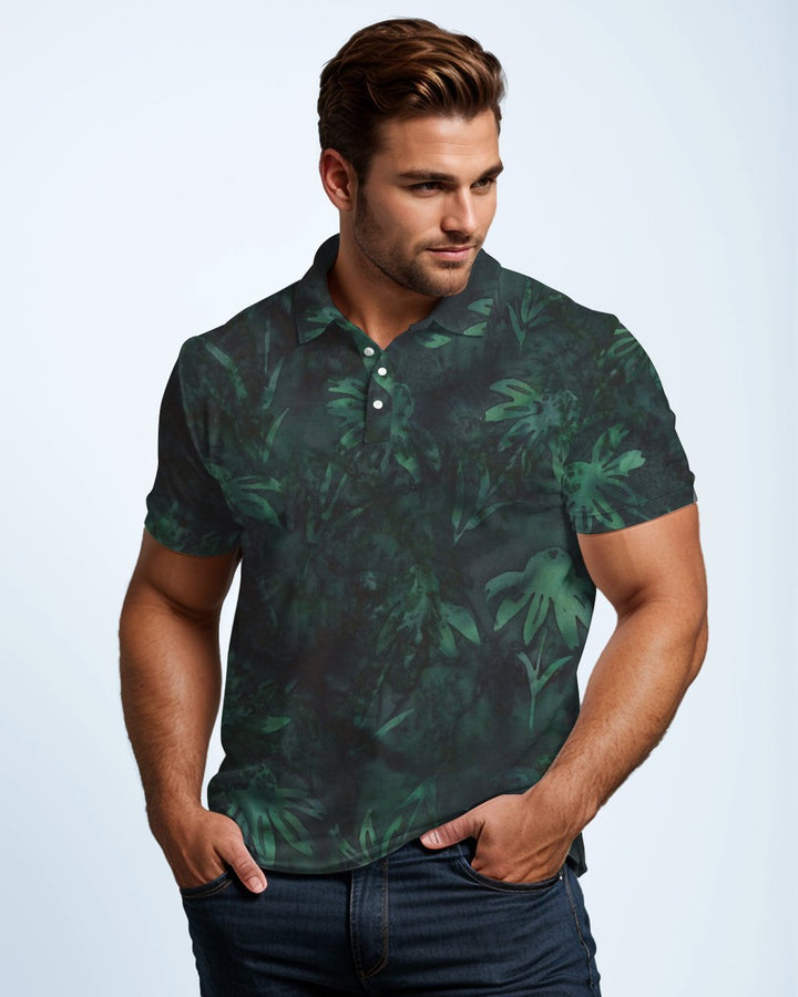 Green Ocean Batik Men's Polo Short Sleeve