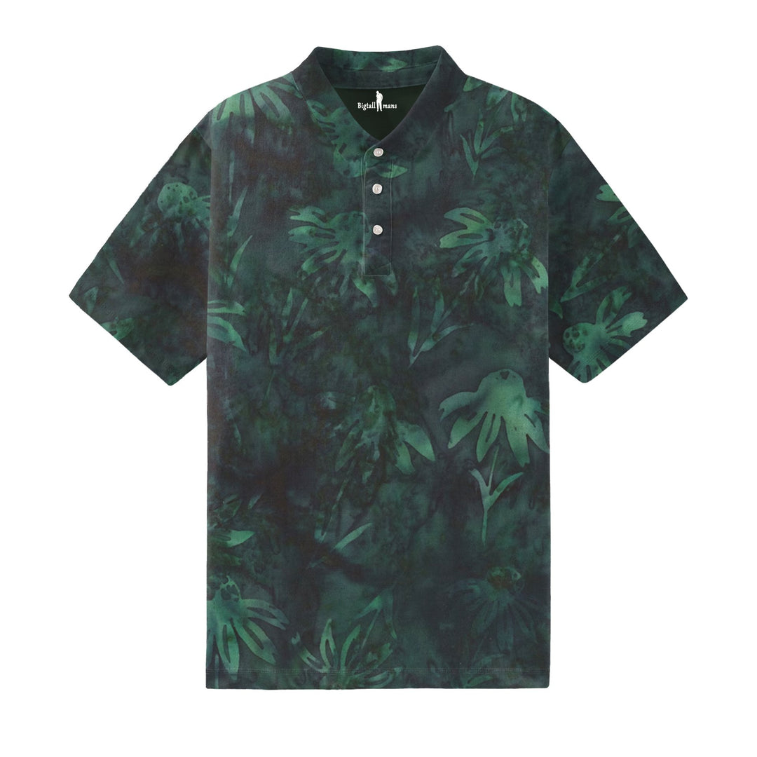 Green Ocean Batik Men's Polo Short Sleeve