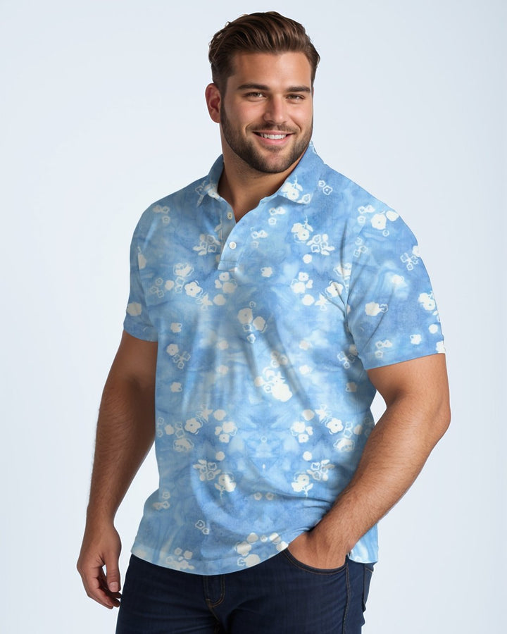 Dream Sea View Batik Men's Polo Short Sleeve