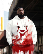 Halloween Blood Demon Print Plus Size Hoodie Suit