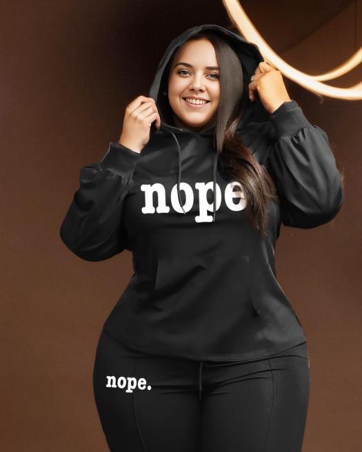Women's Plus Size Dope Black Girl Hoodie Set