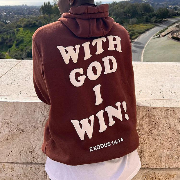 Plus Size with God I Win Loose Hoodie