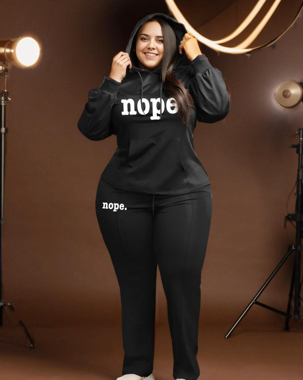 Women's Plus Size Dope Black Girl Hoodie Set