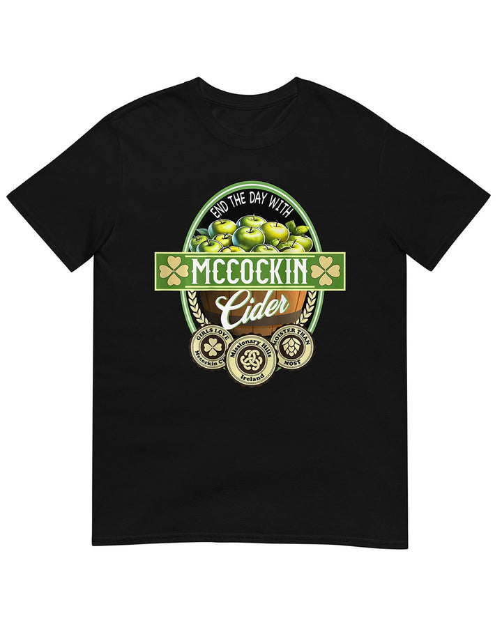 XS-5XL Mccuckin Cider Print Pattern Crew Neck T-Shirt