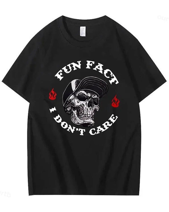 S-3XL Fun Fact I Don't Care Front T-Shirt