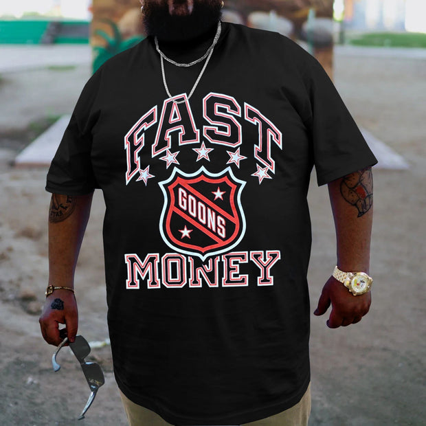 Plus Size Black Fast Money T-Shirt