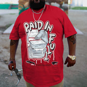 Plus Size Red Paid In Full T-Shirt