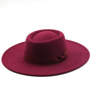 Multicolor Autumn/Winter Wool Big Brim Jazz Hat