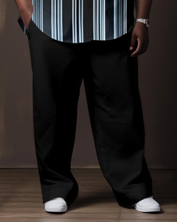 Men's Plus Size Line Gradient Long Sleeve Walking Suit