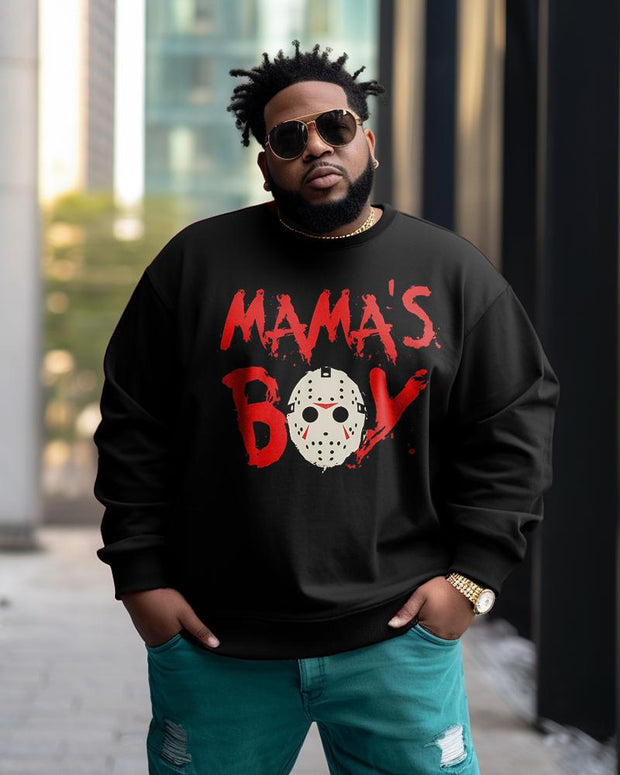 Men's Plus Size Mama's Boy Sweatshirt