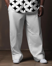 Men's Plus Size Star Gradient Long Sleeve Walking Suit