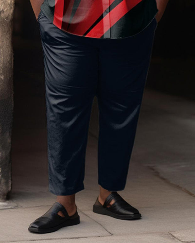 Men's Plus Size Aurora Gradient Print Walking Suit